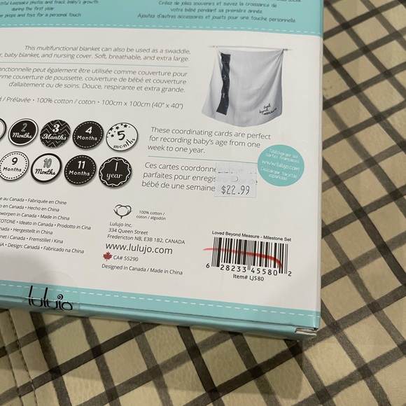 Lulujo Monthly Milestone Blanket & Cards - Picture 4 of 8